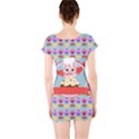 Cupcake with Cute Pig Chef Short Sleeve Bodycon Dress View2