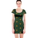 Cute Pretty Elegant Pattern Short Sleeve Bodycon Dress View1