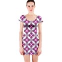 Cute Pretty Elegant Pattern Short Sleeve Bodycon Dress View1