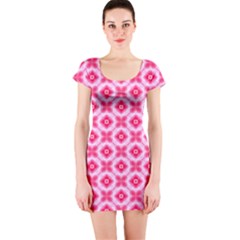 Cute Pretty Elegant Pattern Short Sleeve Bodycon Dress by GardenOfOphir