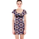 Cute Pretty Elegant Pattern Short Sleeve Bodycon Dress View1