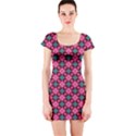 Cute Pretty Elegant Pattern Short Sleeve Bodycon Dress View1