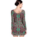 Green tribal star Long Sleeve Bodycon Dress View2