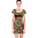 Floral Collage Print Short Sleeve Bodycon Dress View1