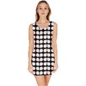 Black And White Leaf Pattern Bodycon Dresses View1