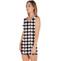 Black And White Leaf Pattern Bodycon Dresses View2