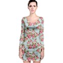 Raining Roses Long Sleeve Bodycon Dress View1