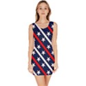 Patriotic Red White Blue Stars Sleeveless Bodycon Dress View1