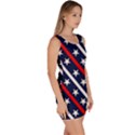 Patriotic Red White Blue Stars Sleeveless Bodycon Dress View3