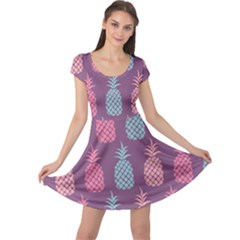 Pineapple Pattern  Cap Sleeve Dresses by Nexatart