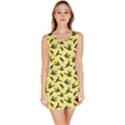 Yellow Background Different Style Birds Flying Pattern Bodycon Dress  Bodycon Dress View1