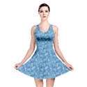 Blue Beautiful Blue Winter Pattern with Snowflakes Reversible Skater Dress View1