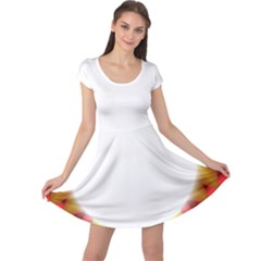 Circle Fractal Frame Cap Sleeve Dresses by Simbadda