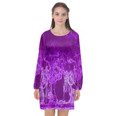 Colors Long Sleeve Chiffon Shift Dress  by Valentinaart