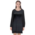 Lines pattern Long Sleeve Chiffon Shift Dress  View1