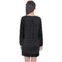 Lines pattern Long Sleeve Chiffon Shift Dress  View2