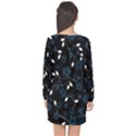 Floral pattern Long Sleeve Chiffon Shift Dress  View2