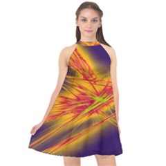 Big Bang Halter Neckline Chiffon Dress  by ValentinaDesign