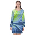 Colors Long Sleeve Chiffon Shift Dress  View1