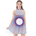 Spirograph Pattern Drawing Design Halter Neckline Chiffon Dress  View1