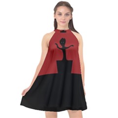 Baby Groot Guardians Of Galaxy Groot Halter Neckline Chiffon Dress  by Nexatart