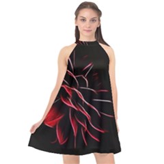 Pattern Design Abstract Background Halter Neckline Chiffon Dress  by Nexatart