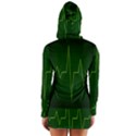 Heart Rate Green Line Light Healty Women s Long Sleeve Hooded T-shirt View2