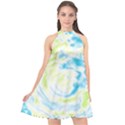 Abstract art Halter Neckline Chiffon Dress  View1