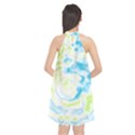 Abstract art Halter Neckline Chiffon Dress  View2