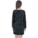 Dots pattern Long Sleeve Chiffon Shift Dress  View2