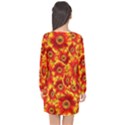 Gerbera Flowers Nature Plant Long Sleeve Chiffon Shift Dress  View2