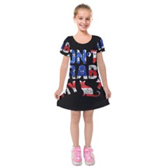 Dont Grab My Kids  Short Sleeve Velvet Dress by Valentinaart