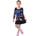 Dont grab my Kids  Long Sleeve Velvet Dress View1