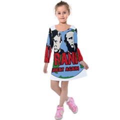 Make Tyranny Great Again Kids  Long Sleeve Velvet Dress by Valentinaart