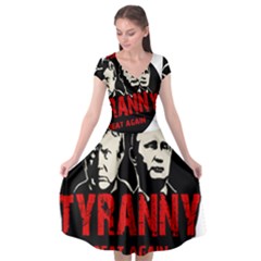 Make Tyranny Great Again Cap Sleeve Wrap Front Dress by Valentinaart