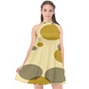 Polka Dots Halter Neckline Chiffon Dress  View1