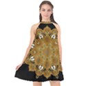 Ornate mandala Halter Neckline Chiffon Dress  View1