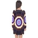 Mandala Art Design Pattern Long Sleeve Chiffon Shift Dress  View2