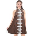 Football Ball Halter Neckline Chiffon Dress  View1