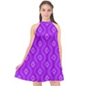 Decorative seamless pattern  Halter Neckline Chiffon Dress  View1