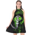 Gas mask Halter Neckline Chiffon Dress  View1