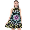 Colored Window Mandala Halter Neckline Chiffon Dress  View1