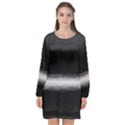 Ombre Long Sleeve Chiffon Shift Dress  View1