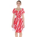 Valentines Day Heart Modern Red Polka Short Sleeve Bardot Dress View1