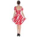 Valentines Day Heart Modern Red Polka Short Sleeve Bardot Dress View2