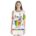 Unicorn sheep Shoulder Cutout Velvet  One Piece View1