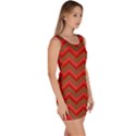 Background Retro Red Zigzag Bodycon Dress View3