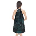 Abstract art Halter Neckline Chiffon Dress  View2