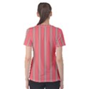 Line Red Grey Vertical Women s Cotton Tee View2