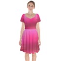 Line Pink Space Sexy Rainbow Short Sleeve Bardot Dress View1